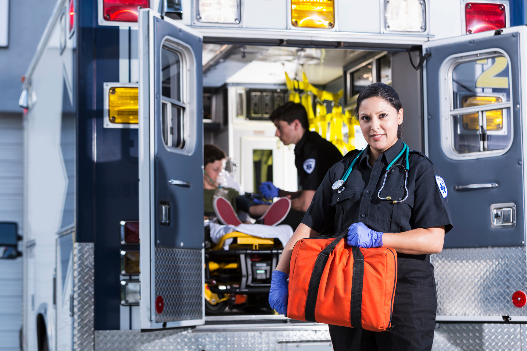 Female paramedic